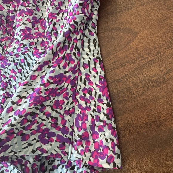 Cynthia Steffe Purple and Gray Geometric Blouse - Picture 4 of 4